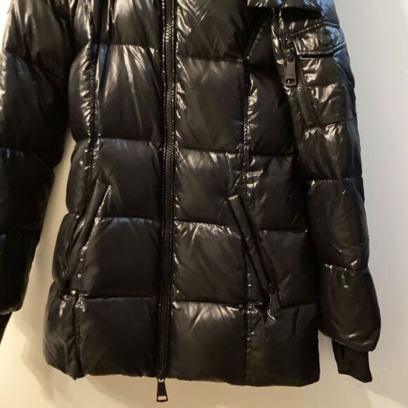 Sam Soho Quilted puffer Hooded Coat In‎ Black Size S - Picture 4 of 16